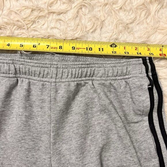 Adidas Men's Medium Essential Joggers Pants Grey & Black Striped Sweatpants - Picture 4 of 10